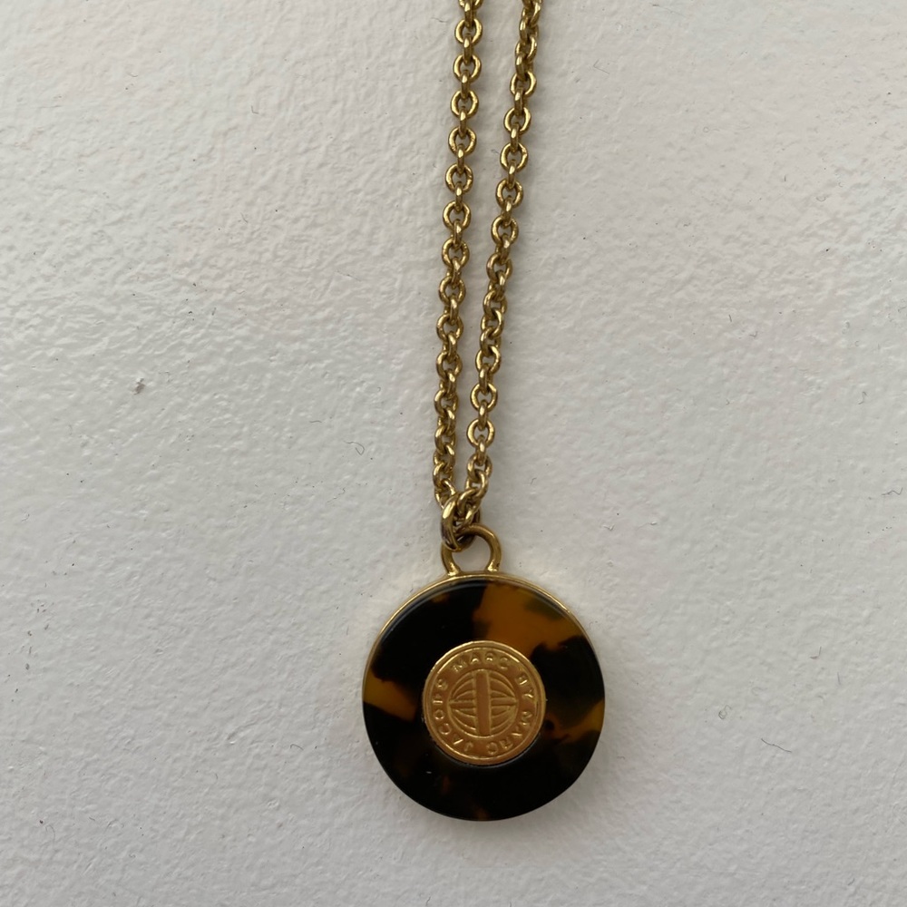 Marc by Marc Jacobs Faux Tortoise Shell Pendant Necklace